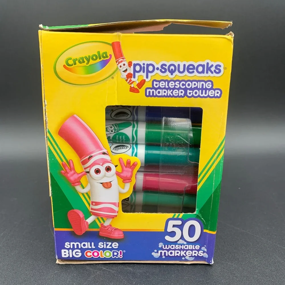 Crayola Pip-Squeaks Telescoping Marker Tower 50 Washable Markers 58-8750